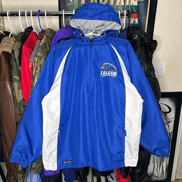 90s Blue Falcon Hoodie Jacket - Picture 1 of 5